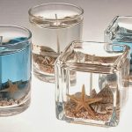 How to make a gel candle with an aquatic theme